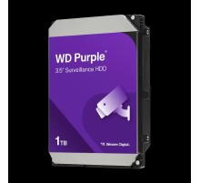 Жесткий диск/ HDD WD SATA3 1Tb Purple Video IntelliPower 5400  6Gb/s 64Mb 1 year warranty