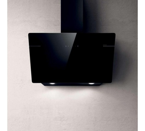 Вытяжки ELICA/ Пристенная наклонная, 90 см, 1200 куб.м., сенсорное управление, черное стекло