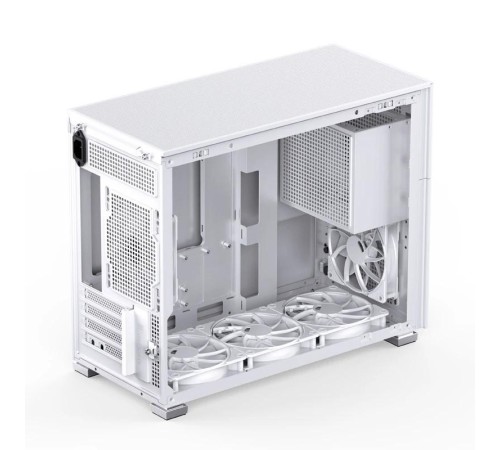 Корпус без блока питания/ Case JONSBO D31 STD SCREEN, Mini-Tower, TG, no fans, 1xUSB-A 3.2 + 1xUSB-C 3.2, mATX, mDTX, mITX White