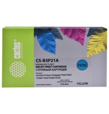 -/ Картридж струйный Cactus CS-B3P21A №727 желтый (130мл) для HP DJ T920/T1500/T2530
