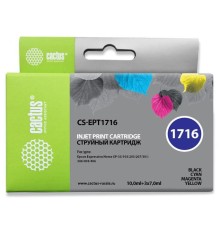 -/ Картридж струйный Cactus CS-EPT1716 17XL черный/желтый/голубой/пурпурный (44.6мл) для Epson XP-33