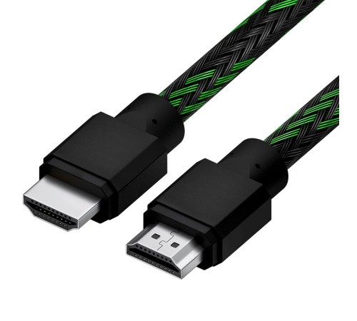 Кабель 1.5m HDMI 2.0, BICOLOR черно-зеленый нейлон, Ultra HD, 4K 60 fps 60Hz/5K*30Hz, 3D, AUDIO, 18.0 Гбит/с, 28AWG Кабель 1.5m HDMI 2.0, BICOLOR черно-зеленый нейлон, Ultra HD, 4K 60 fps 60Hz/5K*30Hz, 3D, AUDIO, 18.0 Гбит/с, 28AWG