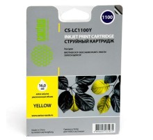 -/ Картридж струйный Cactus CS-LC1100Y желтый (16мл) для Brother DCP-385c/6690cw/MFC-990/5890/5895/6490