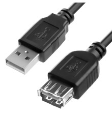 Удлинитель 1.8m USB 2.0, AM/AF, черный