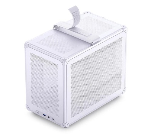 Корпус без блока питания/ Case JONSBO C6 MAX Handle, Mini-Tower, TG, no fan, 1xUSB-A 3.0 + 1xUSB-C 3.1, mATX, mITX White