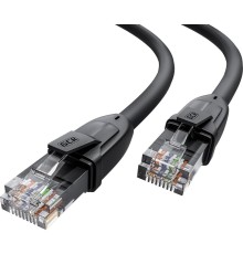 GCR Патч-корд прямой 0.2m UTP кат.6, черный, 24 AWG, ethernet high speed, RJ45, T568B, GCR-52951