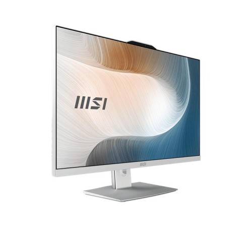 Моноблок MSI Modern AM272P 1M AiO 27" FHD (1920x1080)IPS AG Non-touch, Core i3-100U (1.2GHz), 8GB DDR5(1x8GB),512GB SSD M.2,Intel UHD,WiFi,BT,camera,WirelessKB&mouse Eng/Rus,NoOS,1y w-ty,White