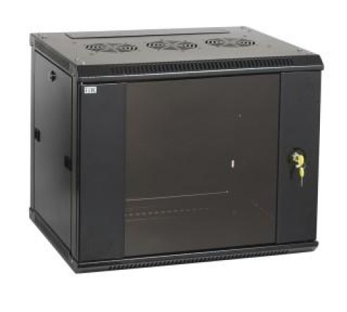 Шкаф LINEA W 12U 600x600 мм дверь стекло, RAL9005