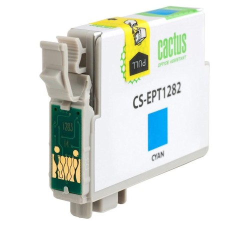 -/ Картридж струйный Cactus CS-EPT1282 T1282 голубой (7мл) для Epson Stylus S22/S125/SX420/SX425/Office