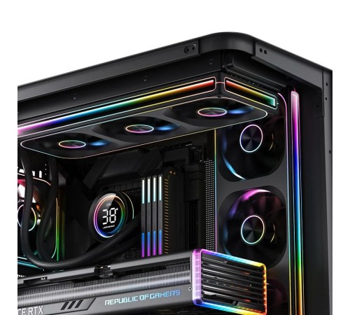Система жидкостного охлаждения/ Water Cooling System JONSBO TH-360 Black (300W, 360mm, LED temp., Black, ARGB/ Fans: 3x120mm, 62.4CFM, 37.3dBA, 2400RPM/ Pump height 72mm, 30dBA, 2400RPM, Rad thickness 27mm/ S: 1851, 1700, 1200, 115X, AM5, AM4) Система жидкостного охлаждения/ Water Cooling System JONSBO TH-360 Black (300W, 360mm, LED temp., Black, ARGB/ Fans: 3x120mm, 62.4CFM, 37.3dBA, 2400RPM/ Pump height 72mm, 30dBA, 2400RPM, Rad thickness 27mm/ S: 1851, 1700, 1200, 115X, AM5, AM4)