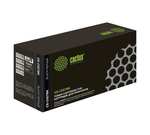 -/ Картридж лазерный Cactus CS-C057BK 057 H черный (3100стр.) для Canon i-SENSYS LBP223dw/226dw/228x