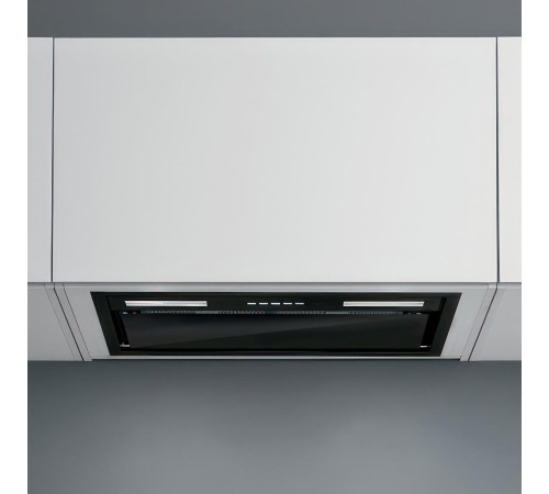 Встраиваемая вытяжка FALMEC BUILT IN BURANO PLUS 70 BK, серия Design, 77 см, электронное/кнопочное управление, светодиодное освещение, периметральное всасывание, 3 скорости, отвод/циркуляция, таймер, максимальная производительность 1040 м3/ч, угольный фил