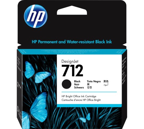 Картридж/ HP 712 80-ml Black Designjet Ink Cartridge