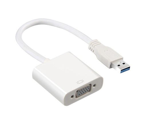 GCR Конвертер-переходник USB 3.0 AM > VGA 15F, белый, GL-U32VGA2 GCR Конвертер-переходник USB 3.0 AM > VGA 15F, белый, GL-U32VGA2
