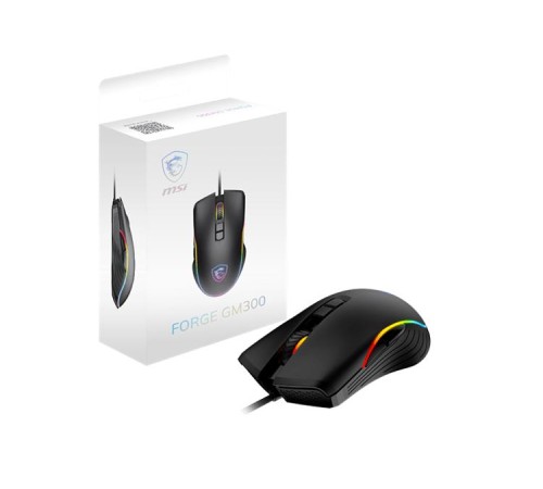 Мышь проводная Mouse MSI FORGE GM300, Wired, 118g, DPI 7200, Symmetrical design, RGB LED, black