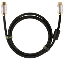 Greenconnect Кабель 2.0m HDMI версия 2.0, HDR 4:2:2, Ultra HD, 4K 60 fps 60Hz/5K*30Hz, 3D, AUDIO, 18.0 Гбит/с, 28/28 AWG, OD7.3mm, тройной экран, черный нейлон, DELUX, GCR-51281