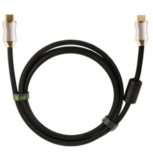 Greenconnect Кабель 2.0m HDMI версия 2.0, HDR 4:2:2, Ultra HD, 4K 60 fps 60Hz/5K*30Hz, 3D, AUDIO, 18.0 Гбит/с, 28/28 AWG, OD7.3mm, тройной экран, черный нейлон, DELUX, GCR-51281