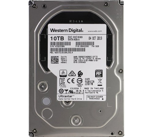 Жесткий диск/ HDD WD SATA Server 10Tb Ultrastar DC HC330 7200 6Gb/s 256MB 1 year warranty Жесткий диск/ HDD WD SATA Server 10Tb Ultrastar DC HC330 7200 6Gb/s 256MB 1 year warranty