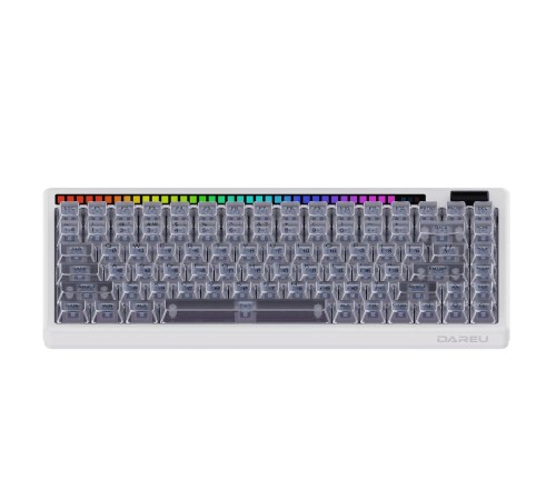 Клавиатура механическая беспроводная Dareu A84 Pro White (белый), 84 клавиши, switch BlueSky V3 (linear), подсветка RGB, подключение проводное+Bluetooth+2.4GHz, аккумулятор 2000mAh (Мятая упаковка) Клавиатура механическая беспроводная Dareu A84 Pro White (белый), 84 клавиши, switch BlueSky V3 (linear), подсветка RGB, подключение проводное+Bluetooth+2.4GHz, аккумулятор 2000mAh (Мятая упаковка)