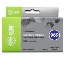 -/ Картридж струйный Cactus CS-EPT969 T0969 светло-серый (13мл) для Epson Stylus Photo R2880