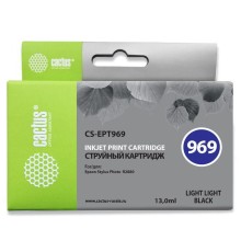 -/ Картридж струйный Cactus CS-EPT969 T0969 светло-серый (13мл) для Epson Stylus Photo R2880