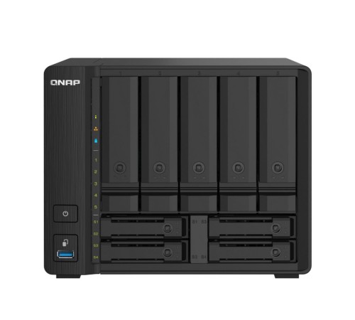 Сетевое хранилище без дисков/ SMB QNAP TS-932PX-4G 9-Bay NAS, 5 x 3.5" and 4 x 2.5" drive slots, Alpine AL324 ARM quad-core 1.7GHz, 4 GB DDR4 (1x 4 GB) up to 16 GB (1 x 16 GB), 2 x 10GbE  SFP+, 2 x 2.5 GbE LAN