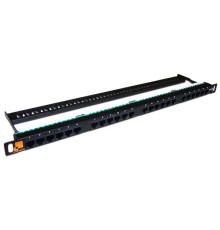 Патч-панель Патч-панель LANMASTER компактная 24 порта, UTP, кат.5E, 0.5U