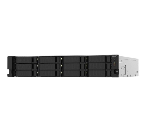 Сетевое хранилище без дисков/ SMB QNAP TS-1232PXU-RP-4G 12-Bay quad-core 64-bit AL324 1.7 GHz rackmount NAS with 250W redundant PSU, 4GB DDR4 UDIMM RAM (max 1x16GB), SATA 6Gb/s, 2x 10GbE SFP+ LAN, 2x2.5 GbE LAN, 1x PCIe Gen2 x2 slot. W/o RAIL-B02 Сетевое хранилище без дисков/ SMB QNAP TS-1232PXU-RP-4G 12-Bay quad-core 64-bit AL324 1.7 GHz rackmount NAS with 250W redundant PSU, 4GB DDR4 UDIMM RAM (max 1x16GB), SATA 6Gb/s, 2x 10GbE SFP+ LAN, 2x2.5 GbE LAN, 1x PCIe Gen2 x2 slot. W/o RAIL-B02