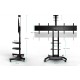 ONKRON мобильная стойка для двух ТВ 40"-65", макс 105.9кг, чёрная TS1881DV
