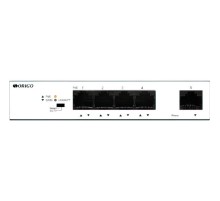Коммутатор/ Unmanaged Switch 4x1000Base-T PoE, 1x1000Base-T, PoE Budget 60W, Long-range PoE up to 250m, metal case