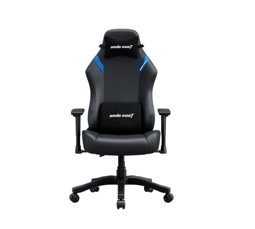 Кресло игровое Anda Seat Luna series цвет черный с синими вставками, размер L (110кг), материал ПВХ (модель AD18) Кресло игровое Anda Seat Luna series цвет черный с синими вставками, размер L (110кг), материал ПВХ (модель AD18)