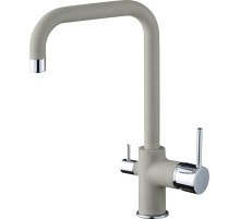 Смеситель RIVELATO Rivelato Смеситель для кухни Tovel Г-обр. с краном питьевой воды D-35мм, монтаж: вертикально на раковину, материал: латунь, цвет: топаз хром