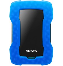 Внешний жесткий диск/ Portable HDD 2TB ADATA HD330 (Blue), Silicone, USB 3.2 Gen1, 133x89x16mm, 190g /3 года/
