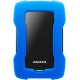 Внешний жесткий диск/ Portable HDD 2TB ADATA HD330 (Blue), Silicone, USB 3.2 Gen1, 133x89x16mm, 190g /3 года/
