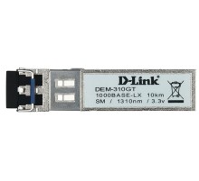 Модуль D-Link SFP-трансивер, 1000Base-LX (Duplex LC), 1310 нм, для одномодового кабеля, до 10 км