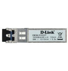 Модуль D-Link SFP-трансивер, 1000Base-LX (Duplex LC), 1310 нм, для одномодового кабеля, до 10 км