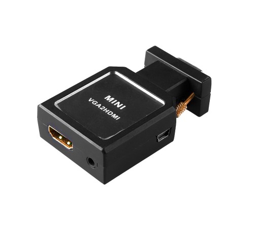 Конвертер переходник VGA + 3.5mm в HDMI,  Greenline, 1920x1080p 60Hz, EDID, GL-v135