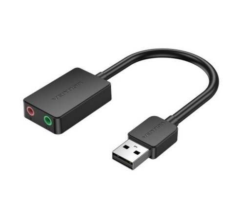 Внешняя звуковая карта Vention USB Черная, шт. Внешняя звуковая карта Vention USB Черная, шт.