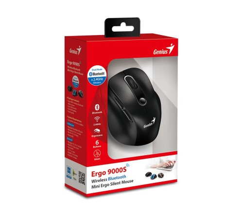 Мышь беспроводная Ergo 9000S черная (Black), вертикальная эргономичная бесшумная мини- мышь BT 5.0 + 2,4 ГГц, 6 кнопок (Мятая упаковка) Мышь беспроводная Ergo 9000S черная (Black), вертикальная эргономичная бесшумная мини- мышь BT 5.0 + 2,4 ГГц, 6 кнопок (Мятая упаковка)