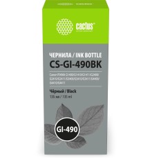 -/ Чернила Cactus CS-GI-490BK GI-490 черный пигментный 135мл для Canon PIXMA G1400/G1410/G1411/G2400/G2410/G2411/G3400/G3410/G3411/G4400/G4410/G4411