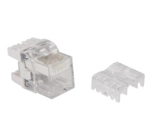 Модульрозиточный с индикатором Модуль Keystone, RJ45, кат.5E, UTP, 180 градусов, с индикатором, белый