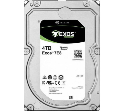 Жесткий диск/ HDD Seagate Exos 7E8  SATA 4Tb 7200 6Gb/s 256Mb  (clean pulled) 1 year warranty
