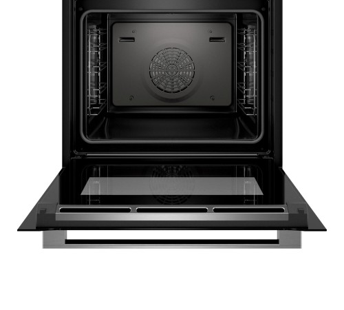 Встраиваемая электрическая духовка BOSCH 59.5x59.5x54.8 см, 71л, дисплей, 13 режимов, EcoClean, 3 стекла, черный