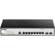 Коммутатор/ DGS-1210-10/ME/B Managed L2 Metro Ethernet Switch 8x1000Base-T, 2x1000Base-X SFP, Surge 6KV, CLI, RJ45 Console, RPS, Dying Gasp
