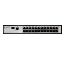 Коммутатор/ Unmanaged Switch 24x100Base-TX, 1xCombo 1000Base-T/SFP, metal case, 19" w/brackets