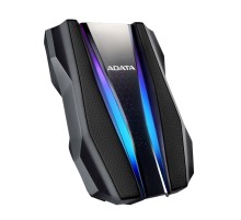 Внешний жесткий диск/ Portable HDD 2TB ADATA HD770G (Black), USB 3.2 Gen1, IP68, RGB lighting, 139x98x26mm, 270g /3 года/