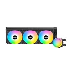Водяное охлаждение для процессора/ Water Cooling System SAMA L60 Black (360mm, Black, ARGB/ Fans: 3x120mm, 82.79CFM, 29dBA, 2000RPM/ Pump height 52mm, 29dBA, 2500RPM, Rad thickness 27mm/ S: 1851, 1700, 1200, 20XX, 115X, AM5, AM4)