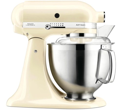Настольный миксер KitchenAid Настольный миксер с откидным блоком Artisan 4.8 л, кремовый Настольный миксер KitchenAid Настольный миксер с откидным блоком Artisan 4.8 л, кремовый