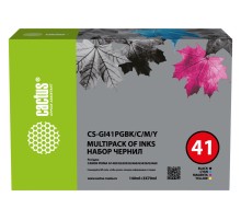 -/ Чернила Cactus CS-GI41PGBK/C/M/Y голубой/пурпурный/желтый/черный350мл для Canon PIXMA G1420/G2420/G2