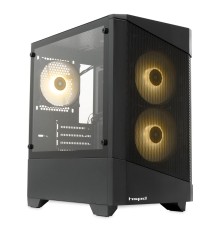 Корпус без блока питания/ Case HSPD M330, Mesh Mini-tower, Black, TG, 0.6 SPCC, 3x120mm ARGB (M11-120) mATX, mITX 175/330/160mm 2x2.5", 2x3.5", 4xPCI 1xUSB-A 3.0, 2xUSB-A1.0 365x216x405mm